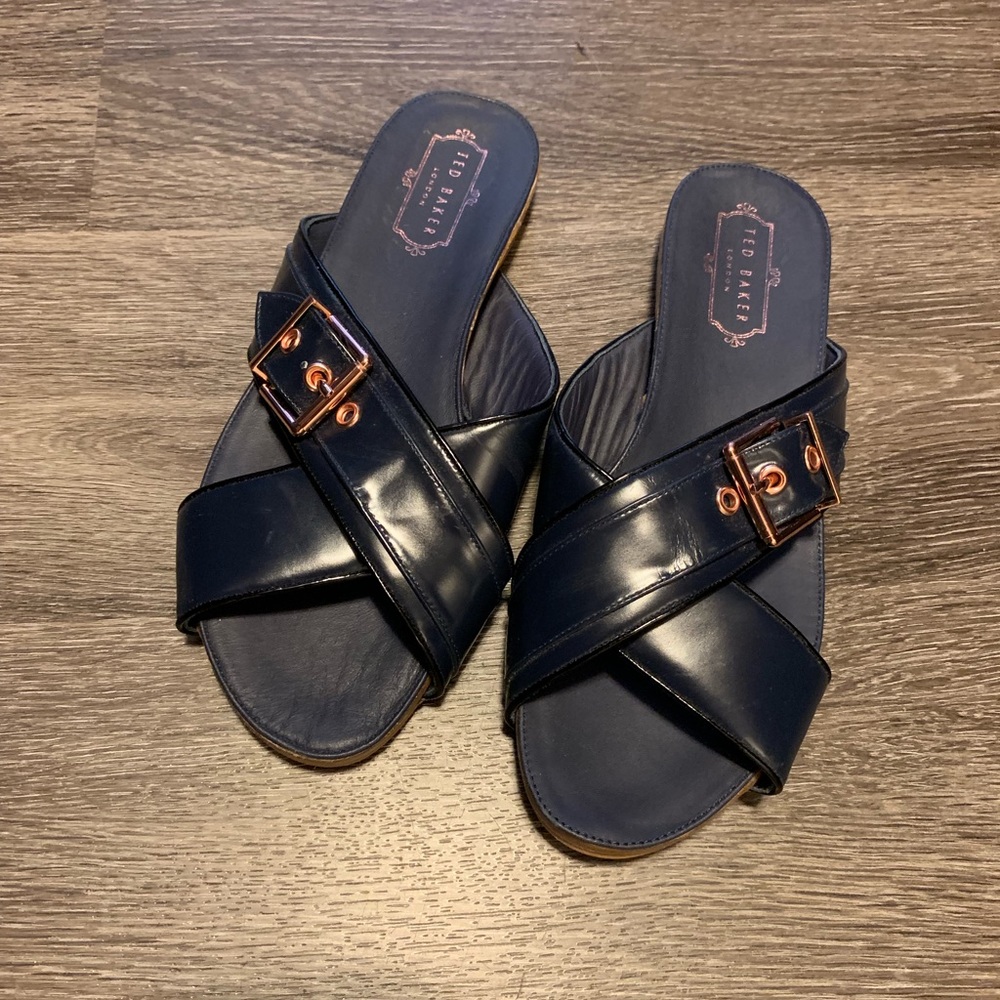 Ted Baker Navy Buckle slides